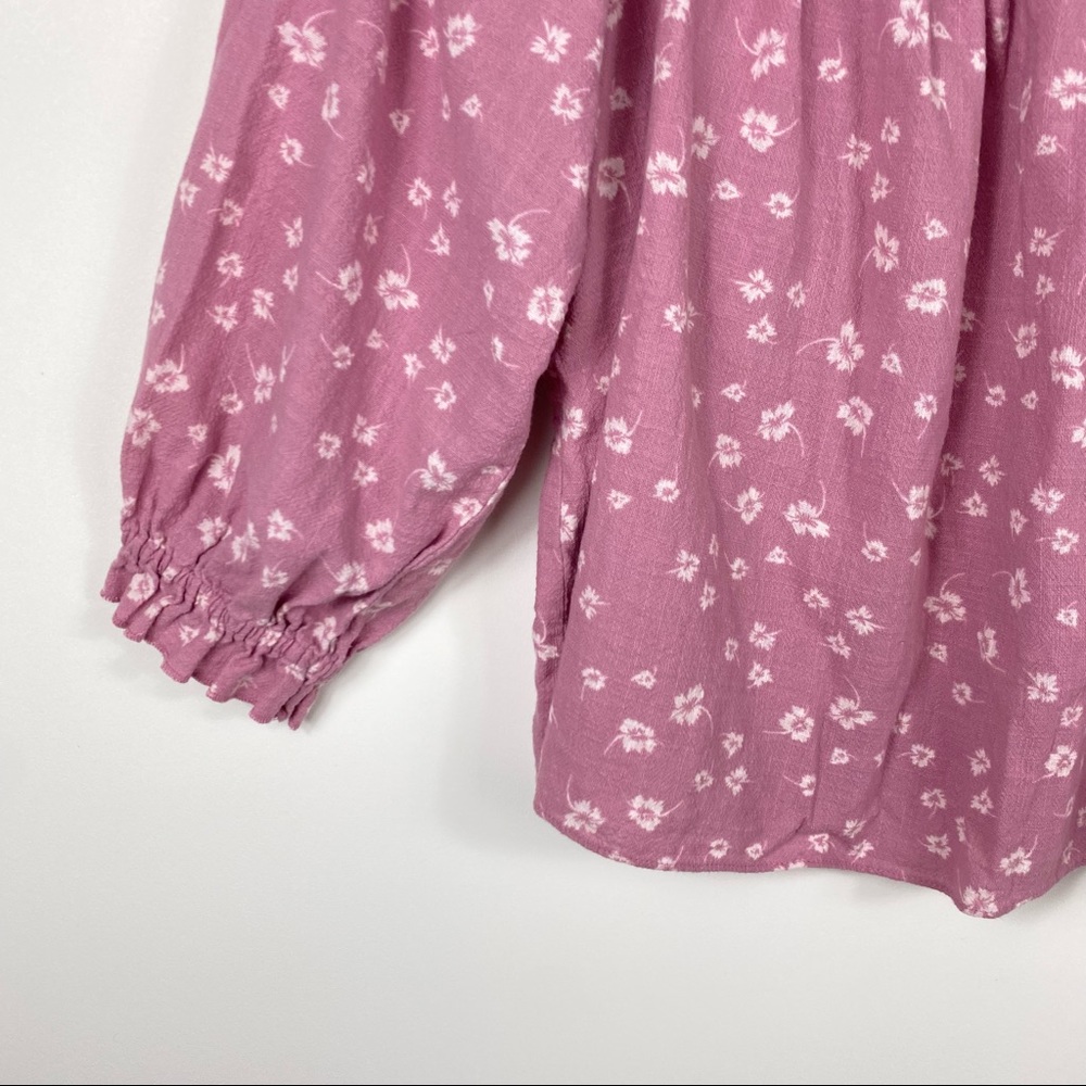 INC Women Top Off shoulder Pink Floral XL Shirt - Picture 3 of 6